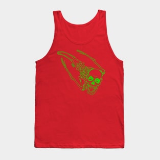 Flying Skelli (green line) Tank Top